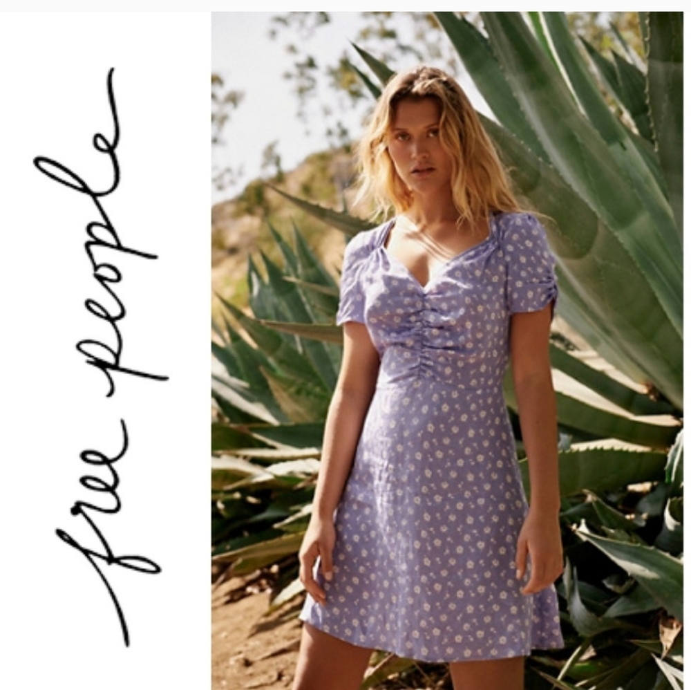 Free People Lavender Floral Dress